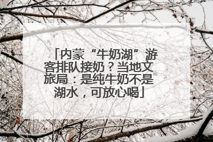 内蒙“牛奶湖”游客排队接奶？当地文旅局：是纯牛奶不是湖水，可放心喝