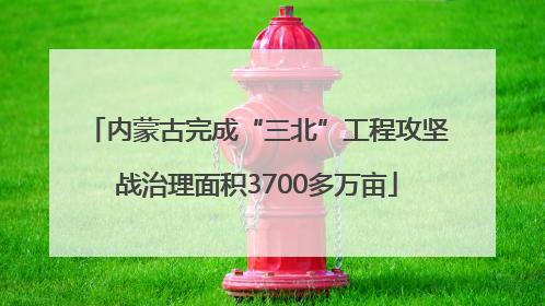 内蒙古完成“三北”工程攻坚战治理面积3700多万亩