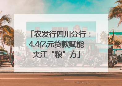 农发行四川分行：4.4亿元贷款赋能夹江“粮”方