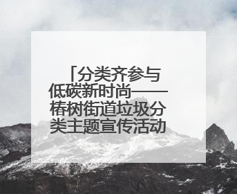 分类齐参与 低碳新时尚——椿树街道垃圾分类主题宣传活动成功举办