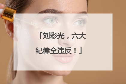 刘彩光，六大纪律全违反！