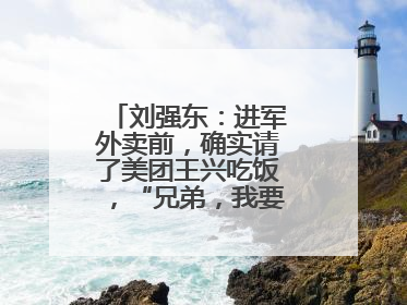 刘强东：进军外卖前，确实请了美团王兴吃饭，“兄弟，我要进入外卖了”