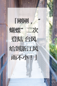 刚刚，“蝴蝶”二次登陆 台风给到浙江风雨不小！