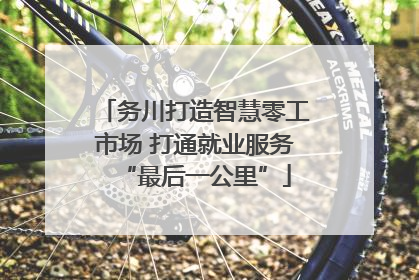 务川打造智慧零工市场 打通就业服务“最后一公里”