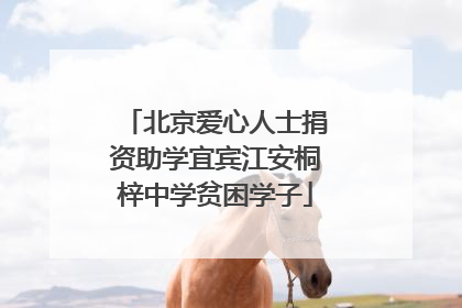 北京爱心人士捐资助学宜宾江安桐梓中学贫困学子