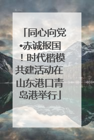 同心向党•赤诚报国！时代楷模共建活动在山东港口青岛港举行