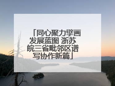 同心聚力擘画发展蓝图 浙苏皖三省毗邻区谱写协作新篇