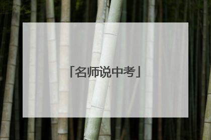 名师说中考