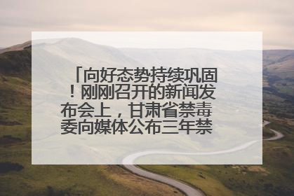 向好态势持续巩固！刚刚召开的新闻发布会上，甘肃省禁毒委向媒体公布三年禁毒工作“成绩单”