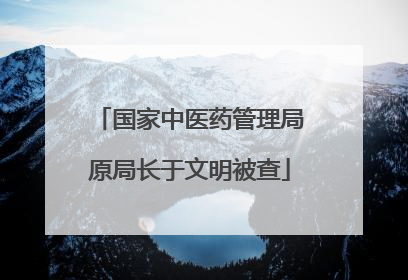 国家中医药管理局原局长于文明被查