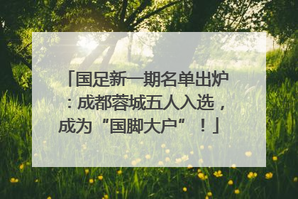 国足新一期名单出炉：成都蓉城五人入选，成为“国脚大户”！