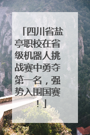 四川省盐亭职校在省级机器人挑战赛中勇夺第一名，强势入围国赛！