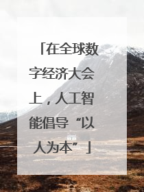 在全球数字经济大会上，人工智能倡导“以人为本”