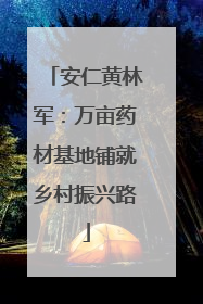 安仁黄林军：万亩药材基地铺就乡村振兴路
