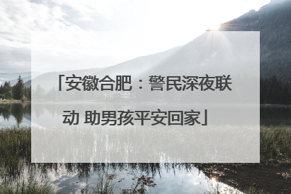 安徽合肥：警民深夜联动 助男孩平安回家