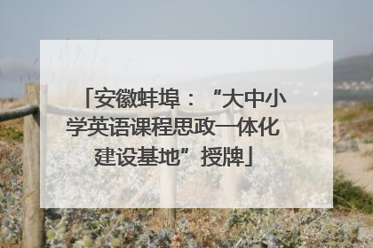 安徽蚌埠：“大中小学英语课程思政一体化建设基地”授牌