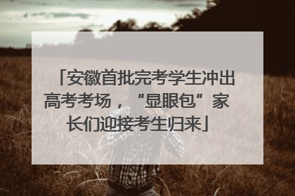 安徽首批完考学生冲出高考考场，“显眼包”家长们迎接考生归来