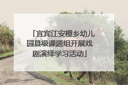 宜宾江安橙乡幼儿园县级课题组开展戏剧演绎学习活动