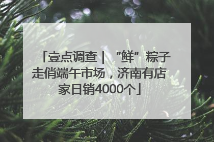 壹点调查｜“鲜”粽子走俏端午市场，济南有店家日销4000个