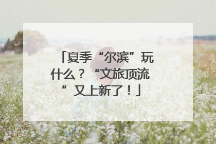 夏季“尔滨”玩什么？“文旅顶流”又上新了！