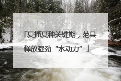 夏播夏种关键期，范县释放强劲“水动力”