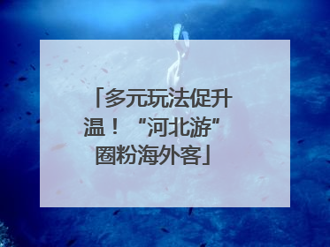 多元玩法促升温！“河北游”圈粉海外客