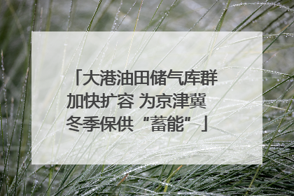大港油田储气库群加快扩容 为京津冀冬季保供“蓄能”