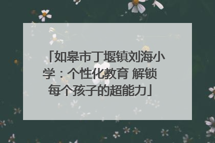 如皋市丁堰镇刘海小学：个性化教育 解锁每个孩子的超能力