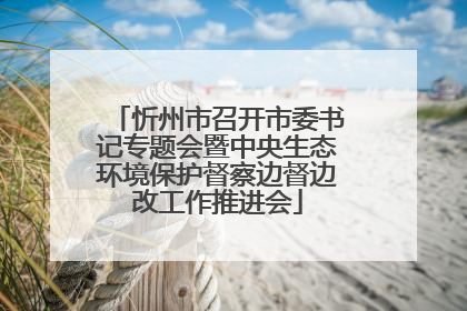 忻州市召开市委书记专题会暨中央生态环境保护督察边督边改工作推进会