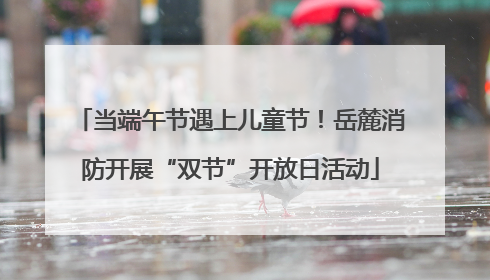 当端午节遇上儿童节！岳麓消防开展“双节”开放日活动