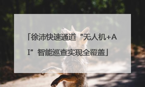 徐沛快速通道“无人机+AI”智能巡查实现全覆盖