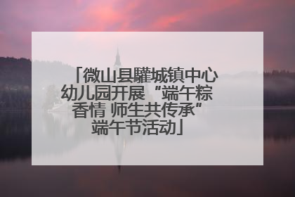 微山县驩城镇中心幼儿园开展“端午粽香情 师生共传承”端午节活动