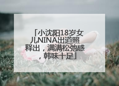 小沈阳18岁女儿NINA出道照释出，满满松弛感，韩味十足