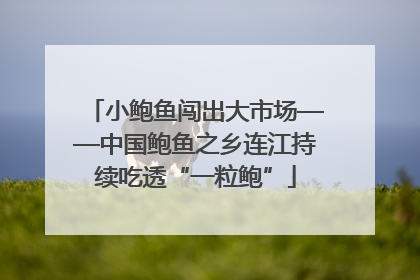 小鲍鱼闯出大市场——中国鲍鱼之乡连江持续吃透“一粒鲍”
