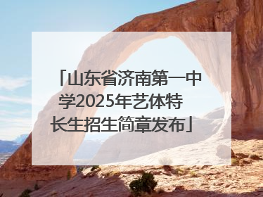 山东省济南第一中学2025年艺体特长生招生简章发布