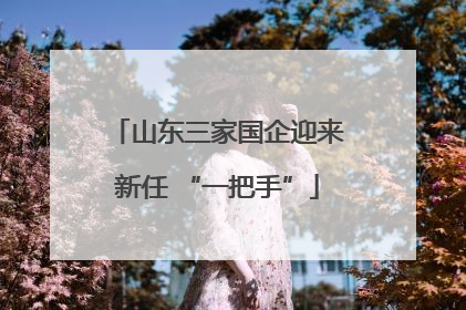 山东三家国企迎来新任 “一把手”
