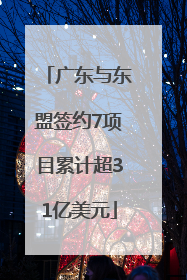 广东与东盟签约7项目累计超31亿美元