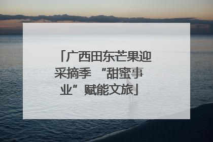 广西田东芒果迎采摘季 “甜蜜事业”赋能文旅