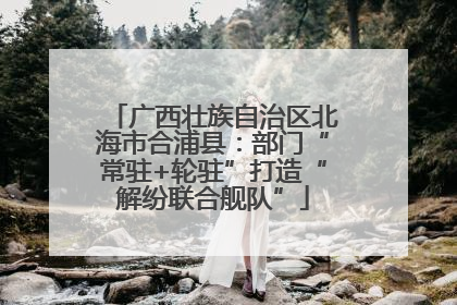 广西壮族自治区北海市合浦县：部门“常驻+轮驻”打造“解纷联合舰队”