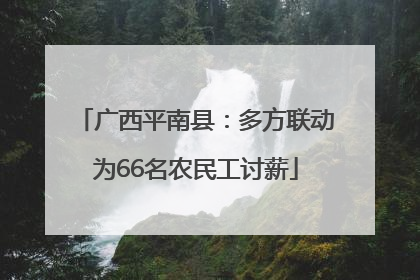 广西平南县：多方联动为66名农民工讨薪