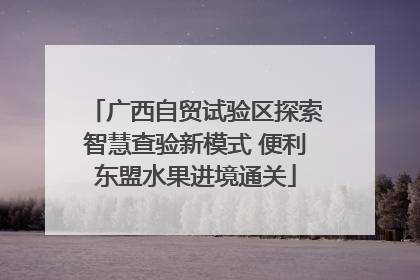 广西自贸试验区探索智慧查验新模式 便利东盟水果进境通关