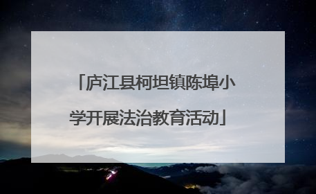 庐江县柯坦镇陈埠小学开展法治教育活动