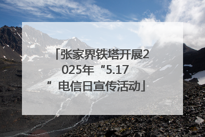 张家界铁塔开展2025年“5.17”电信日宣传活动