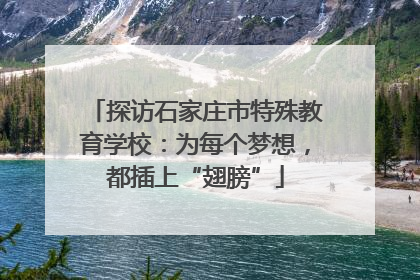 探访石家庄市特殊教育学校：为每个梦想，都插上“翅膀”