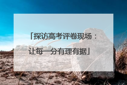 探访高考评卷现场：让每一分有理有据