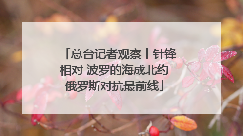 总台记者观察丨针锋相对 波罗的海成北约俄罗斯对抗最前线