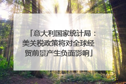 意大利国家统计局：美关税政策将对全球经贸前景产生负面影响