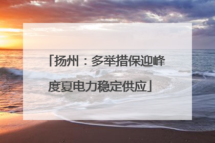 扬州：多举措保迎峰度夏电力稳定供应