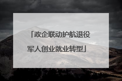 政企联动护航退役军人创业就业转型