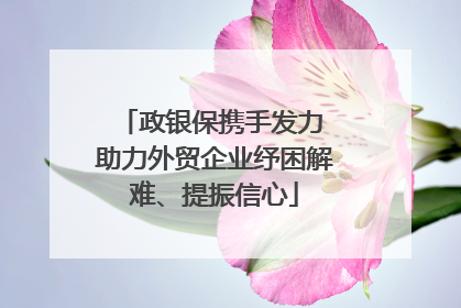 政银保携手发力 助力外贸企业纾困解难、提振信心